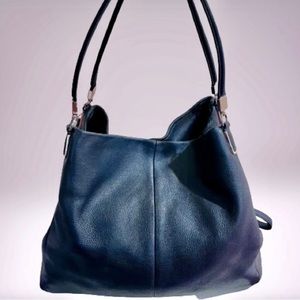 Coach Hallie Pebble Leather Shoulder Bag